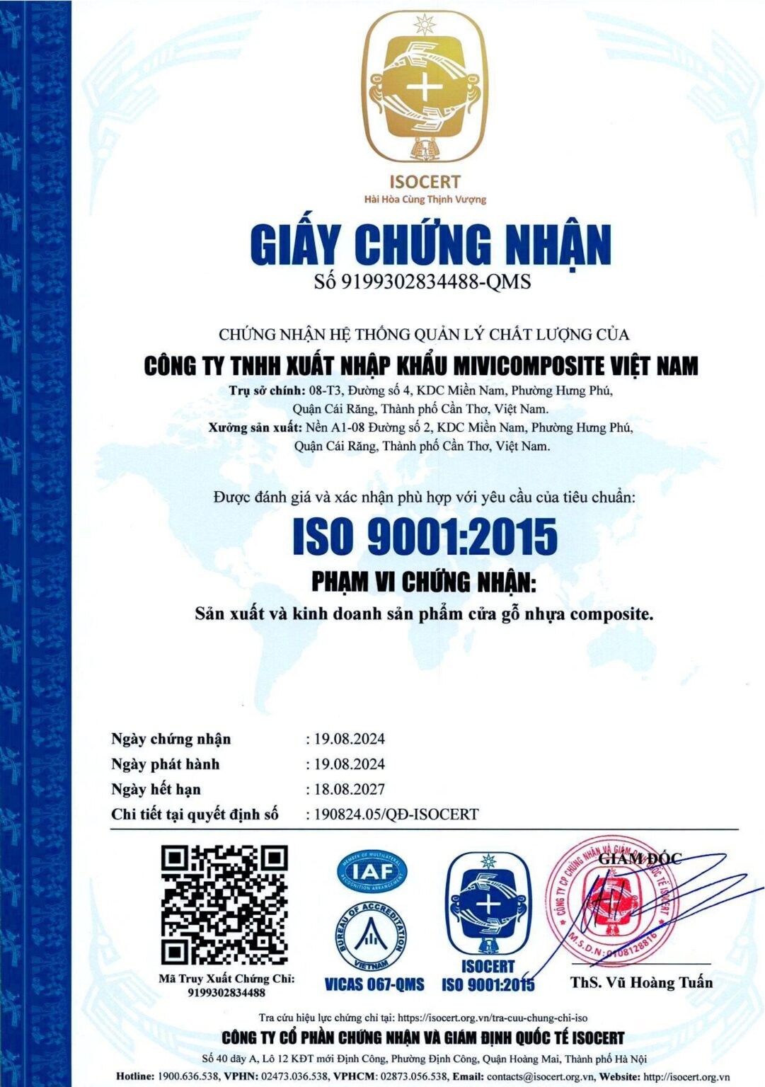 Giấy chứng nhận ISO 9001:2015
