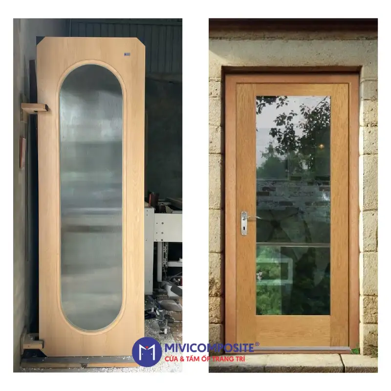 Cửa kính khung gỗ