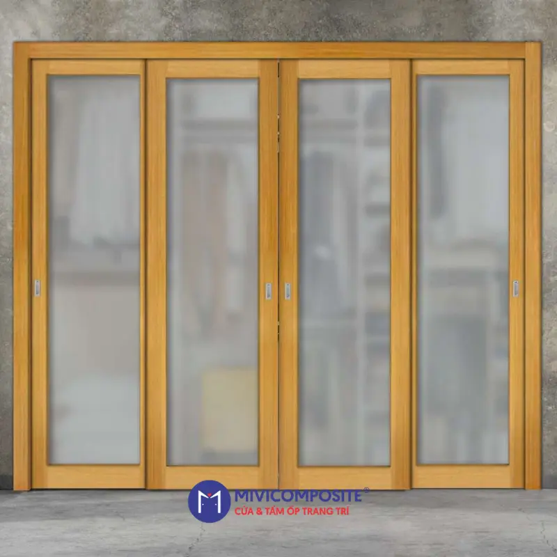 Cửa kính khung gỗ