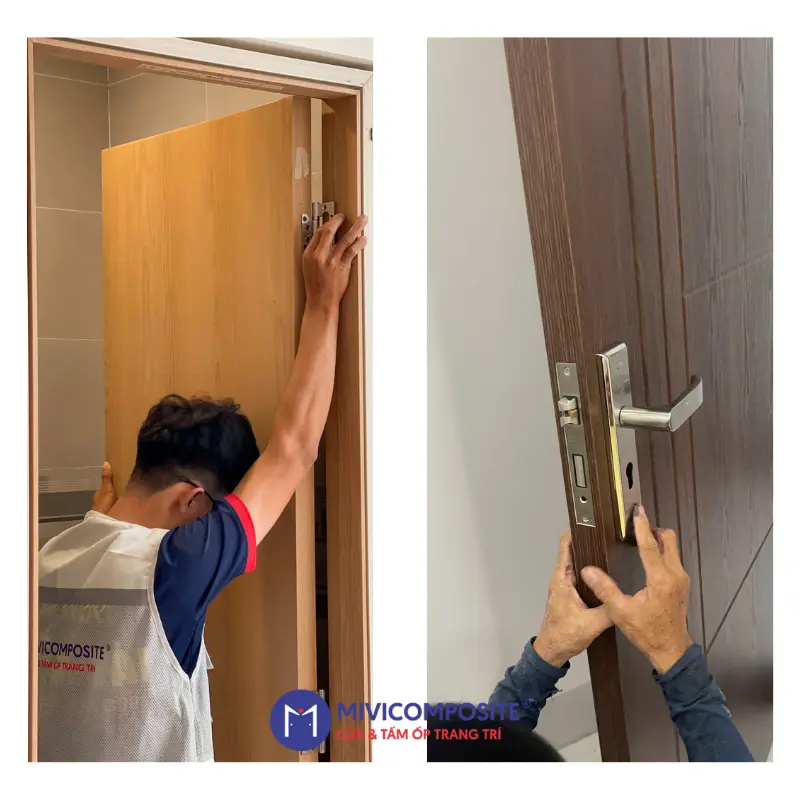 Cửa kính khung gỗ