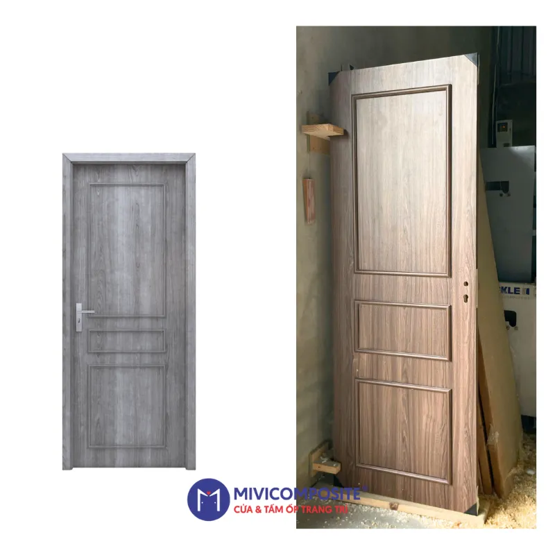 Cửa gỗ chỉ nổi composite