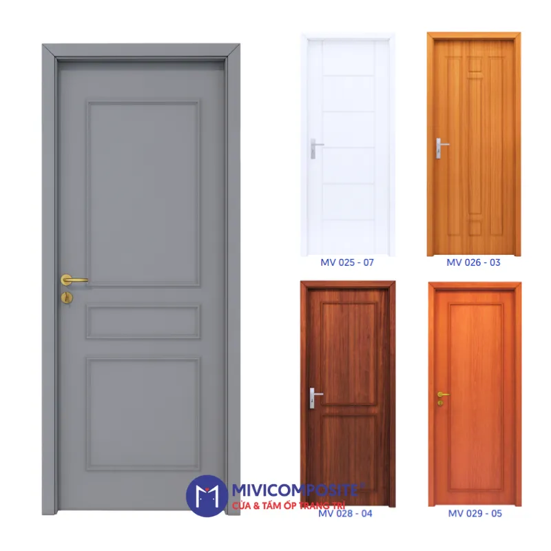 Cửa gỗ chỉ nổi composite