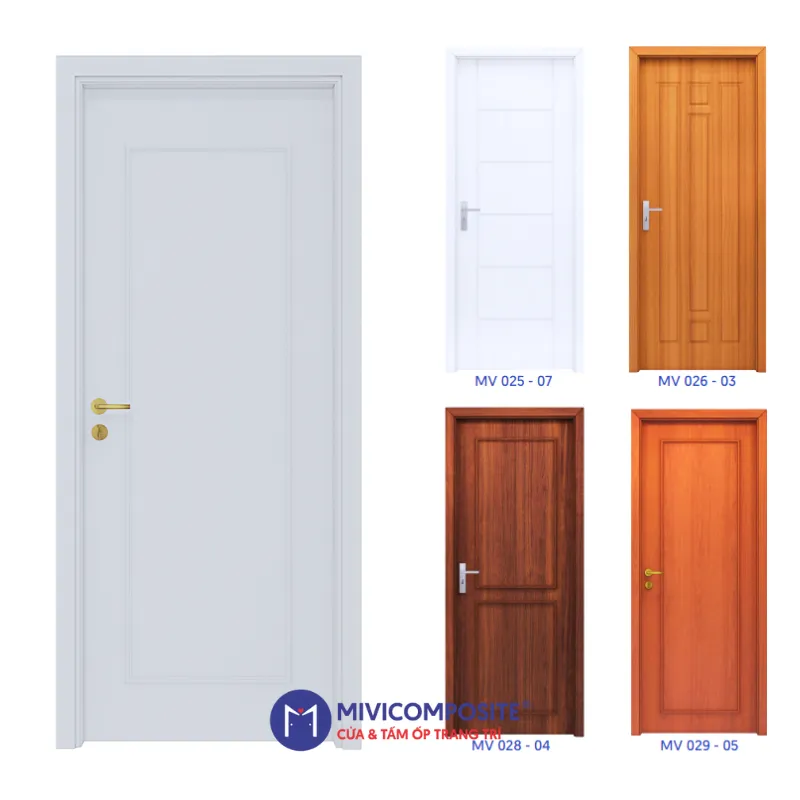 Cửa gỗ chỉ nổi composite