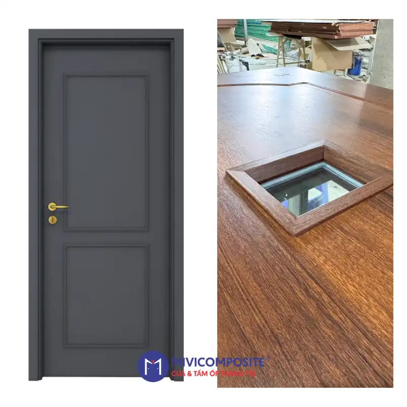 Cửa gỗ chỉ nổi composite