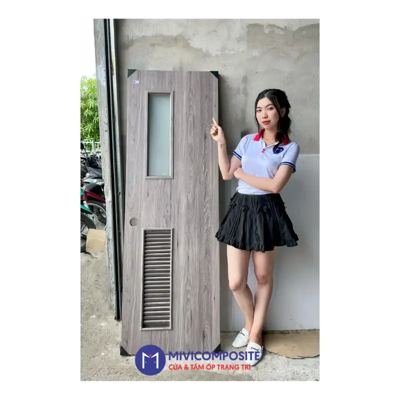 Cửa toilet nhựa giả gỗ