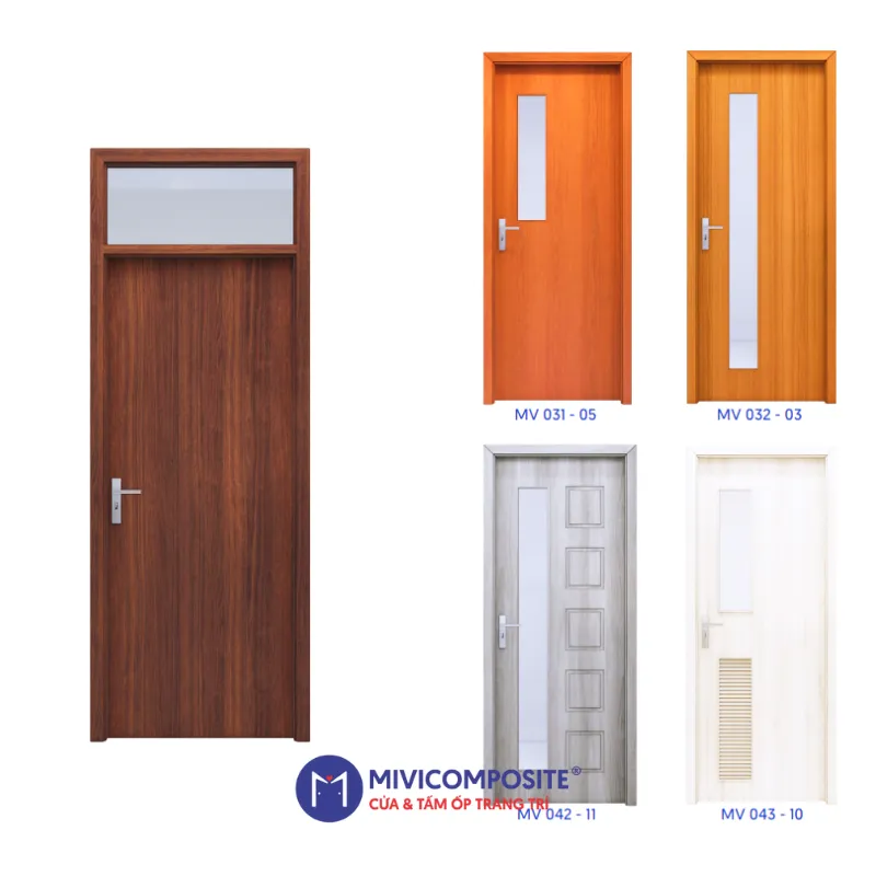 Cửa toilet nhựa giả gỗ