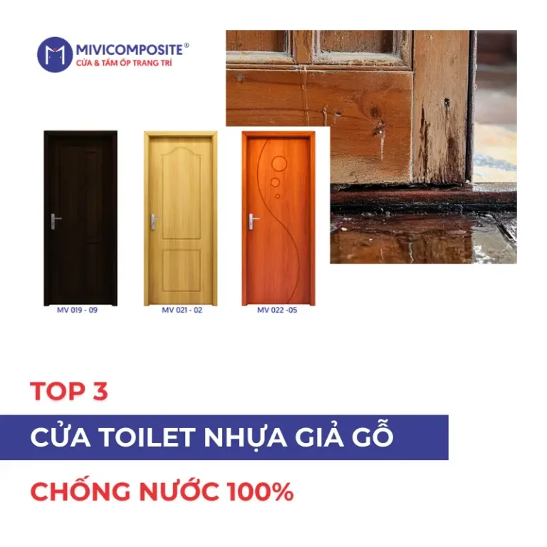 Cửa toilet nhựa giả gỗ