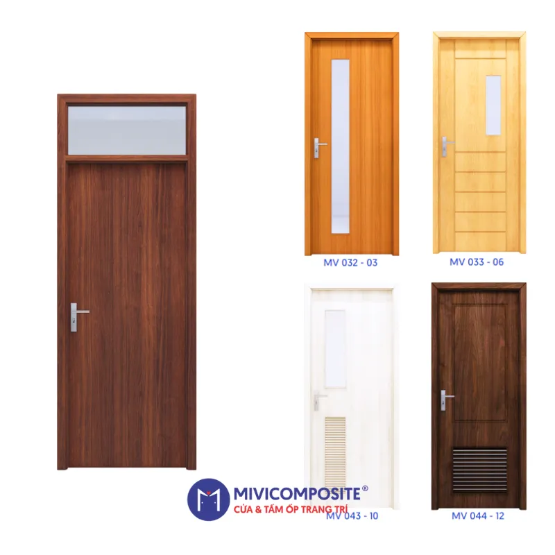 Cửa toilet nhựa giả gỗ