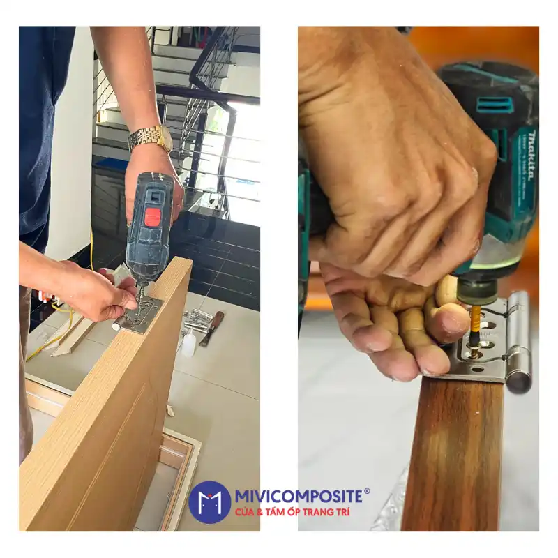 Thi công cửa gỗ nhựa composite