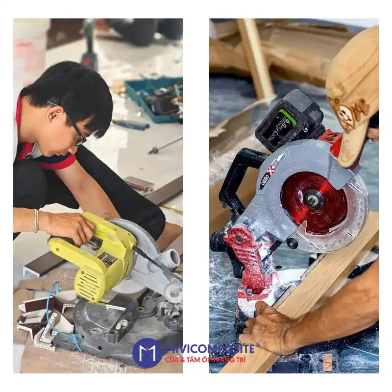 Thi công cửa gỗ nhựa composite