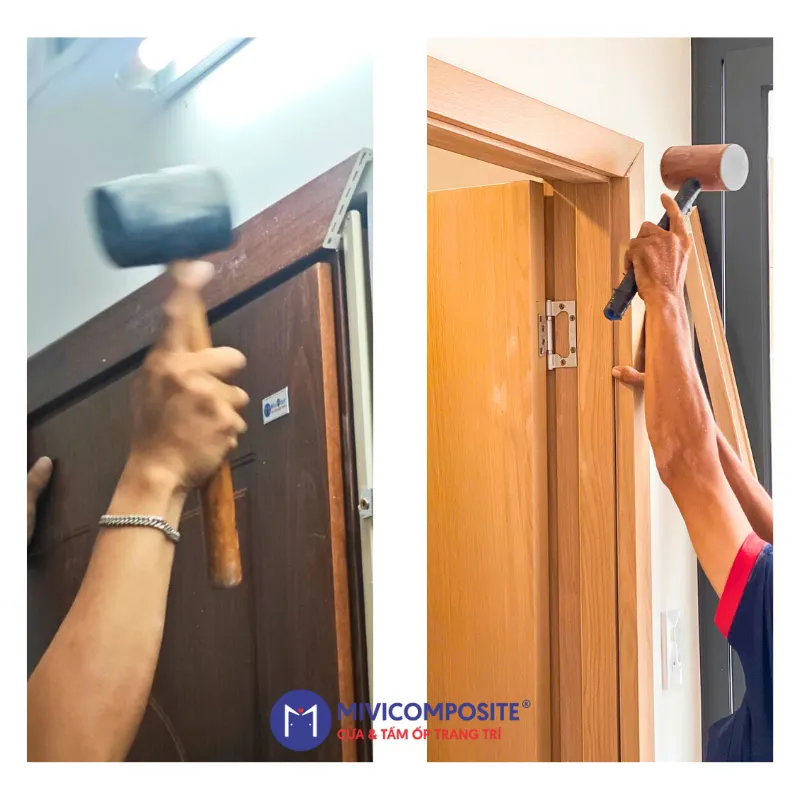 Thi công cửa gỗ nhựa composite