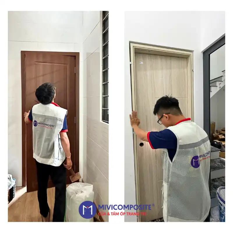 Thi công cửa gỗ nhựa composite