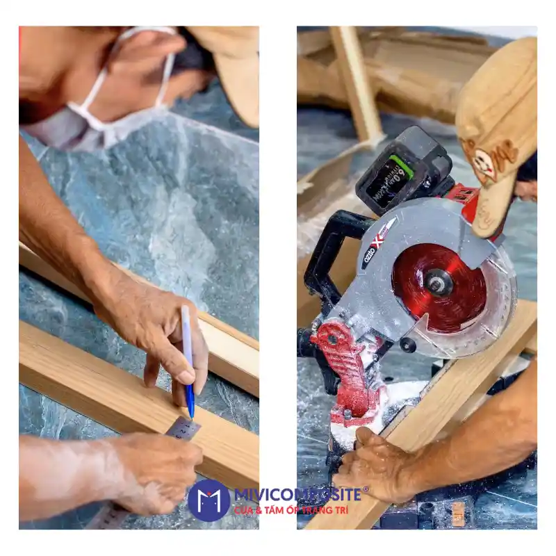 Thi công cửa gỗ nhựa composite