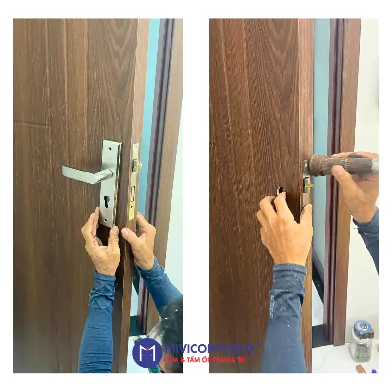 Thi công cửa gỗ nhựa composite