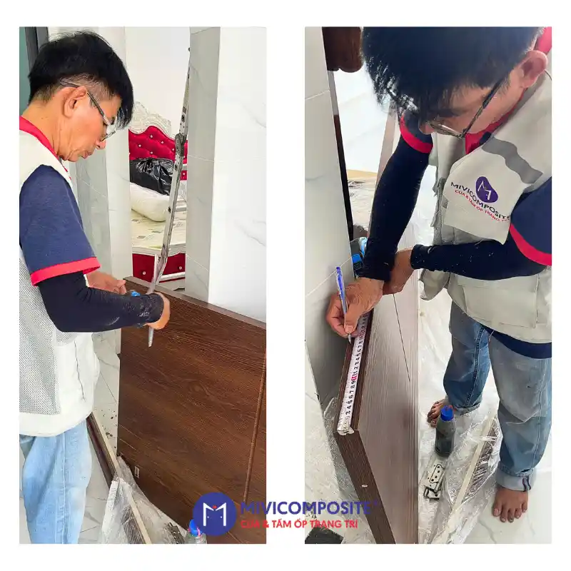 Thi công cửa gỗ nhựa composite