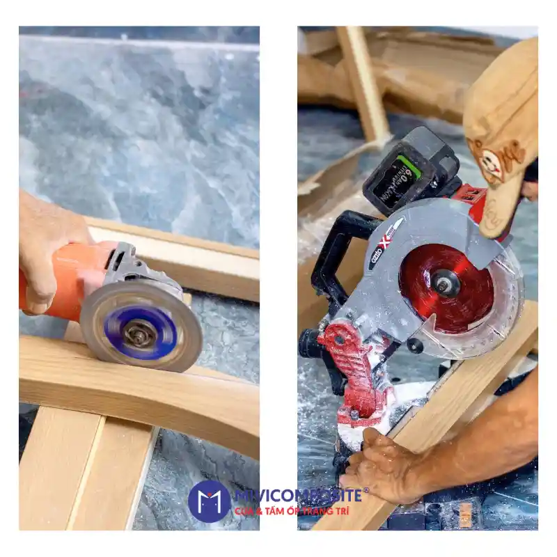 Thi công cửa gỗ nhựa composite