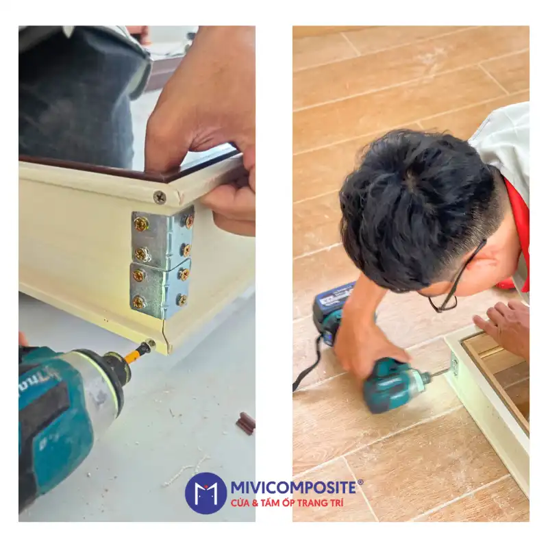 Thi công cửa gỗ nhựa composite