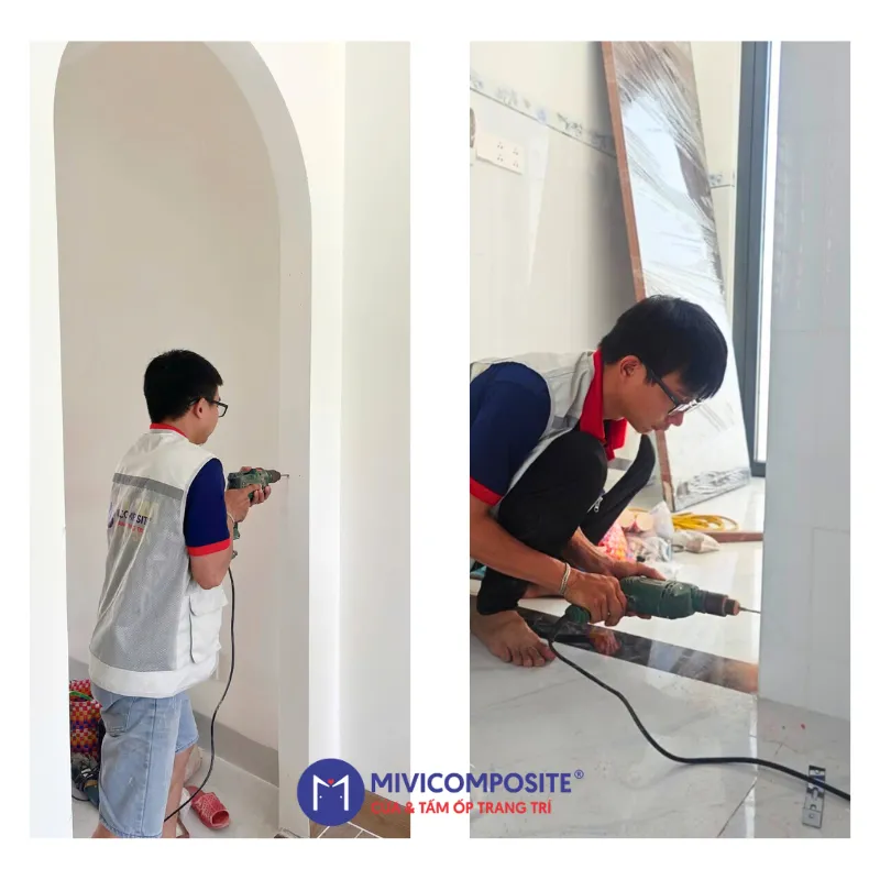 Thi công cửa gỗ nhựa composite