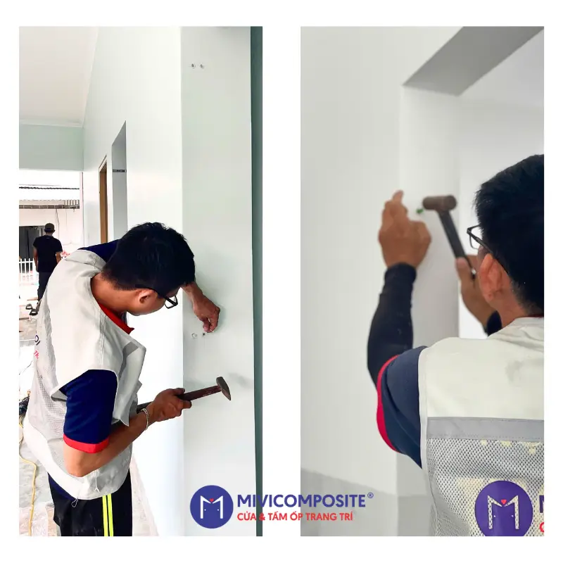 Thi công cửa gỗ nhựa composite