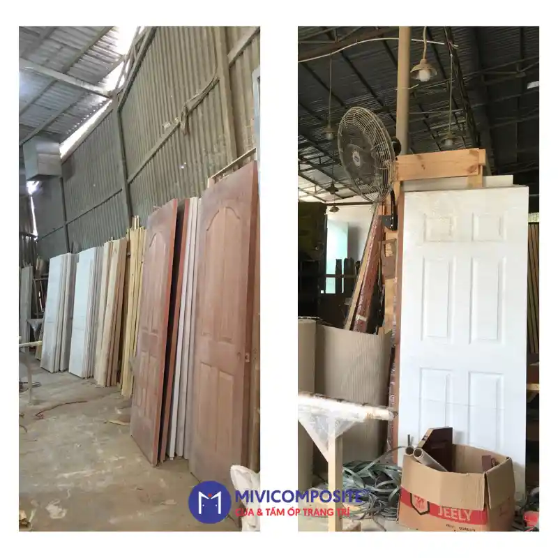 Xưởng sản xuất cửa composite