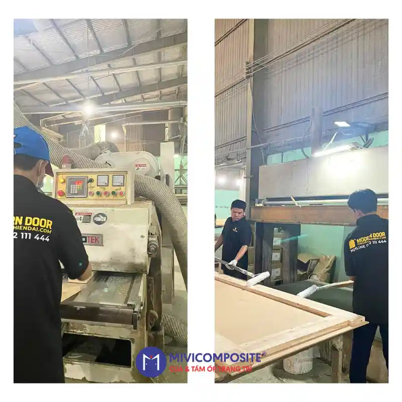 Xưởng sản xuất cửa composite