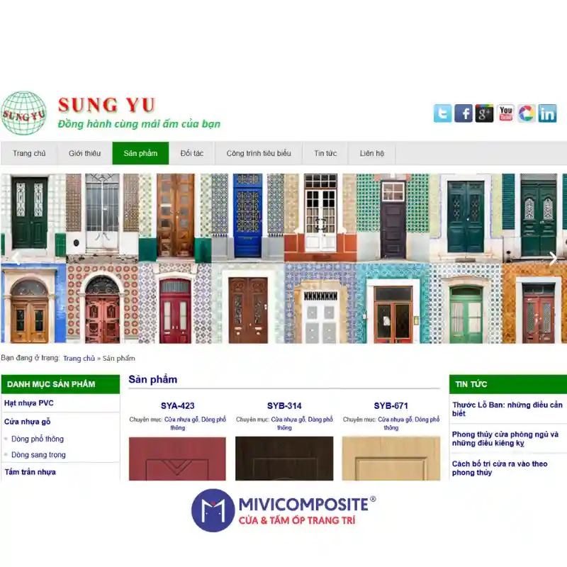 Xưởng sản xuất cửa composite