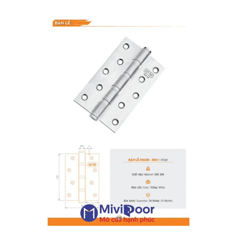 Bản lề cửa nhựa composite
