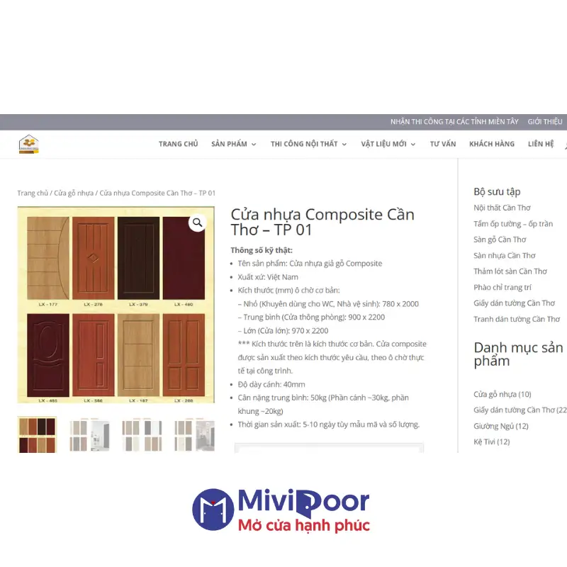 Công ty cung cấp cửa nhựa composite Cần Thơ