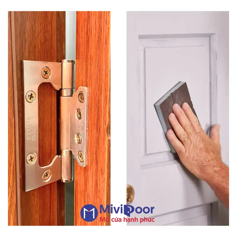 Cửa composite bị xệ cánh