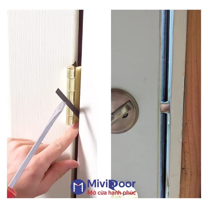 Cửa composite bị xệ cánh