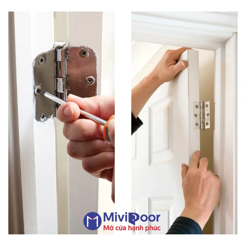 Cửa composite bị xệ cánh