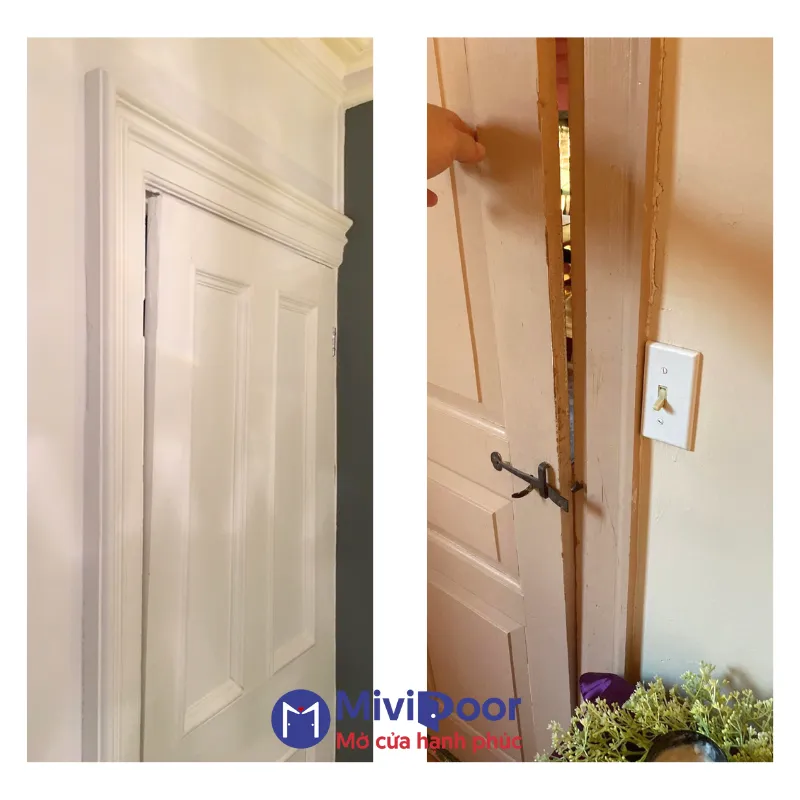 Cửa composite bị xệ cánh