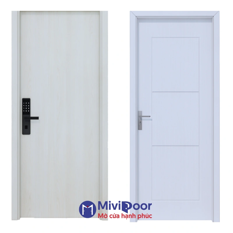 Cửa nhựa giả gỗ trắng