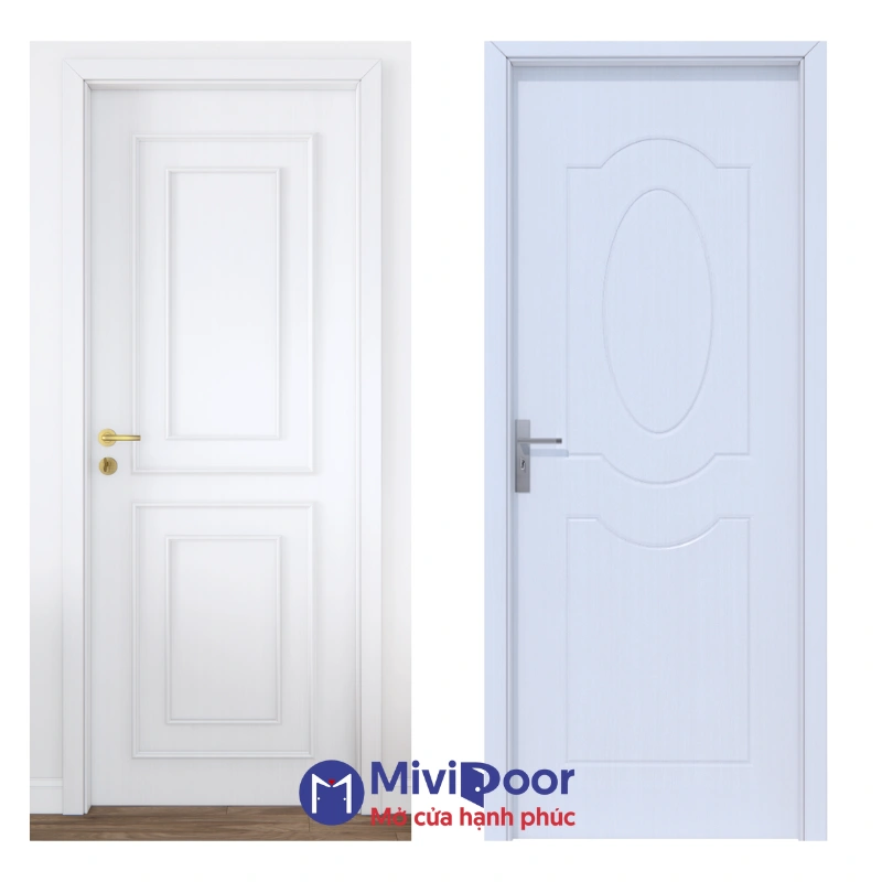 Cửa nhựa giả gỗ trắng