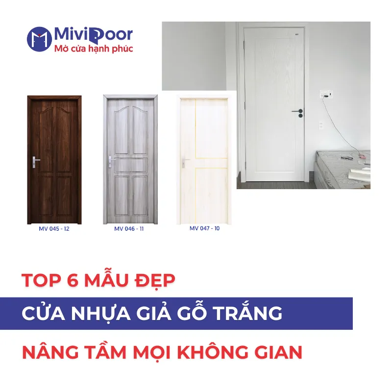 Cửa nhựa giả gỗ trắng