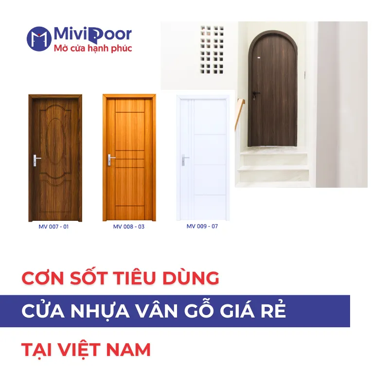 Cửa nhựa vân gỗ giá rẻ