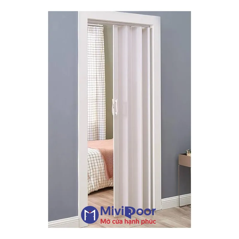 Cửa xếp nhựa phòng ngủ 