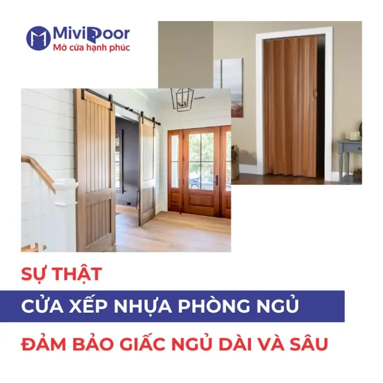 Cửa xếp nhựa phòng ngủ