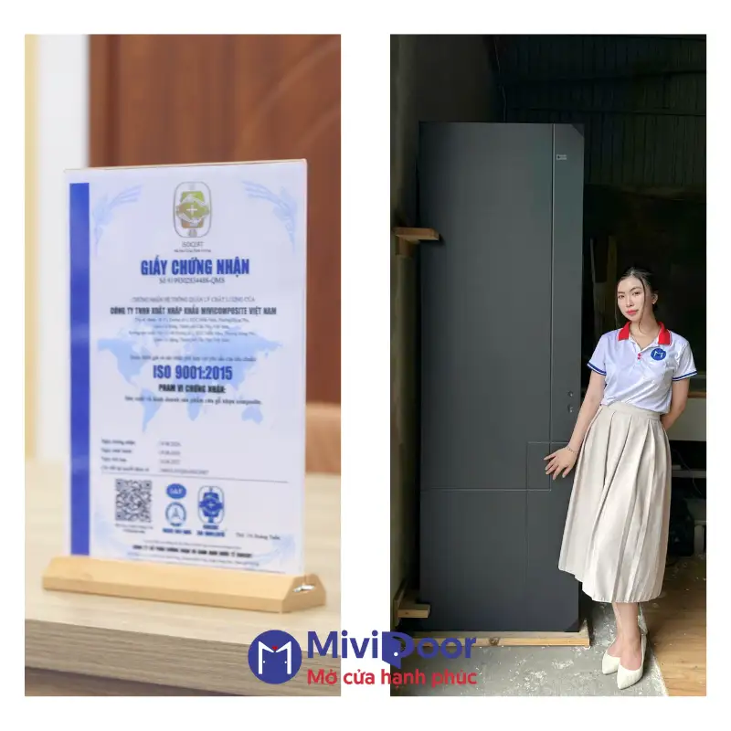 Phủ phim cửa composite