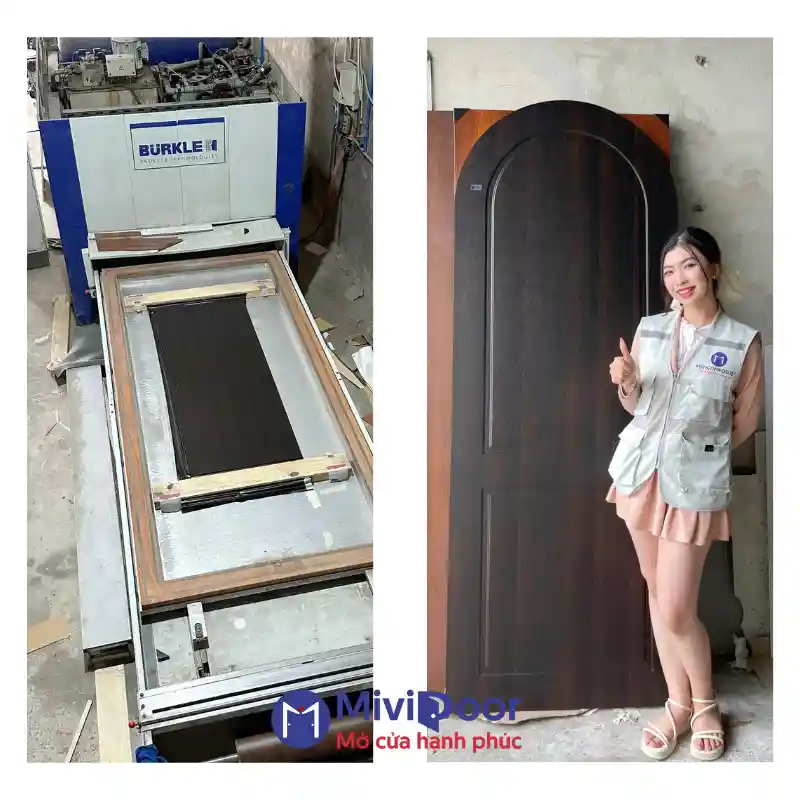 Phủ phim cửa composite