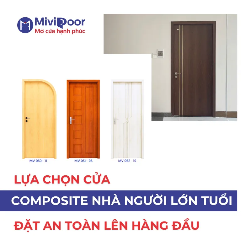 Cửa composite cho nhà có người lớn tuổi